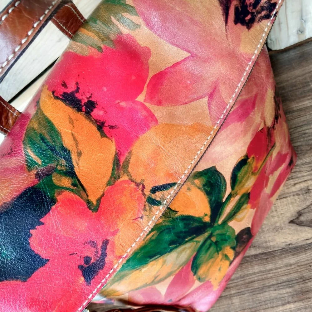 Patricia Nash “Luzille” Floral Leather Backpack in Excellent Condition
